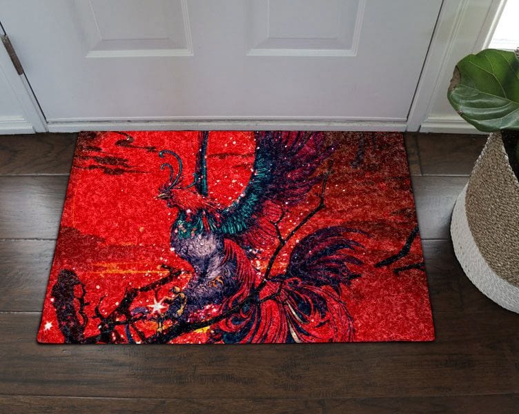 Red Chicken Chicken Doormat