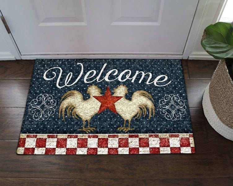 Chicken Couple Chicken Doormat