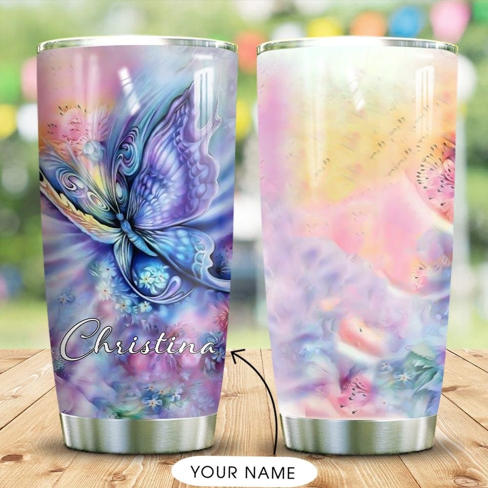 Personalized Butterfly Tumbler