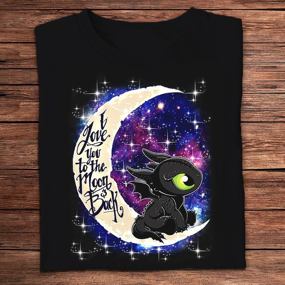 Camisetas de dragón "Te amo hasta la luna y más allá"