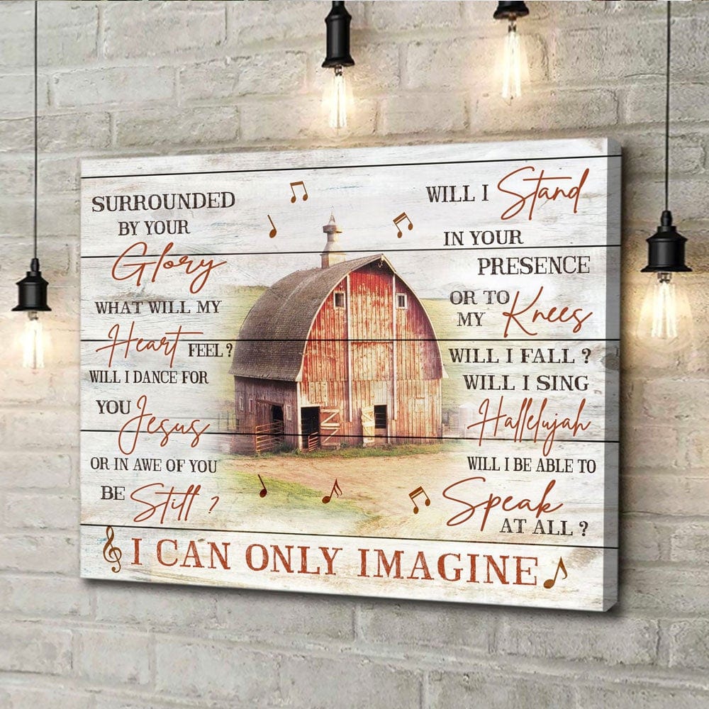 Póster, lienzo, "Solo puedo imaginar al granjero"