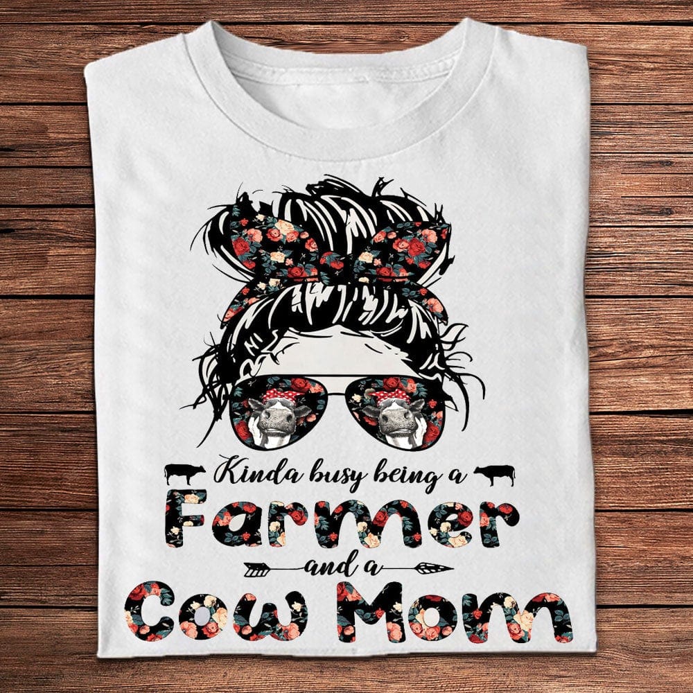 Camisetas Un poco ocupada siendo granjera y mamá vaca