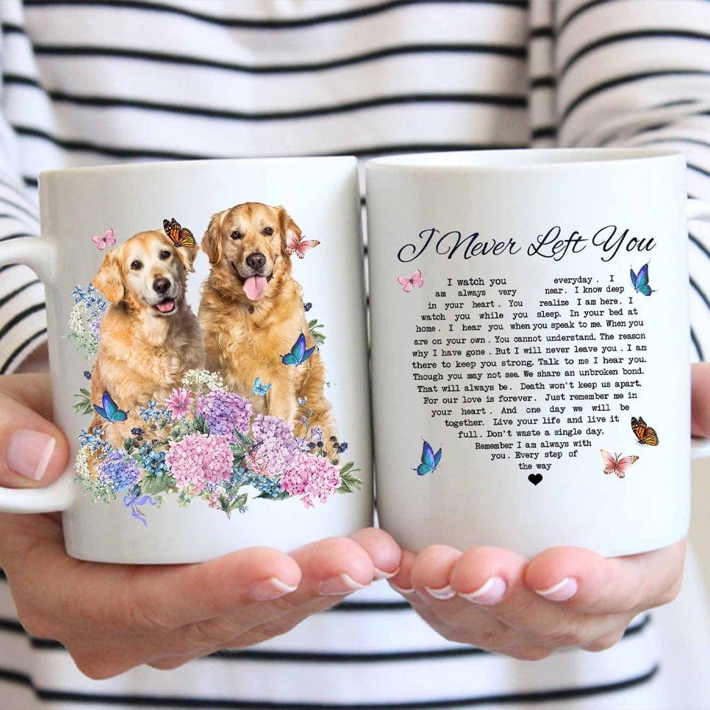 Taza Golden Retriever "Nunca te dejé"