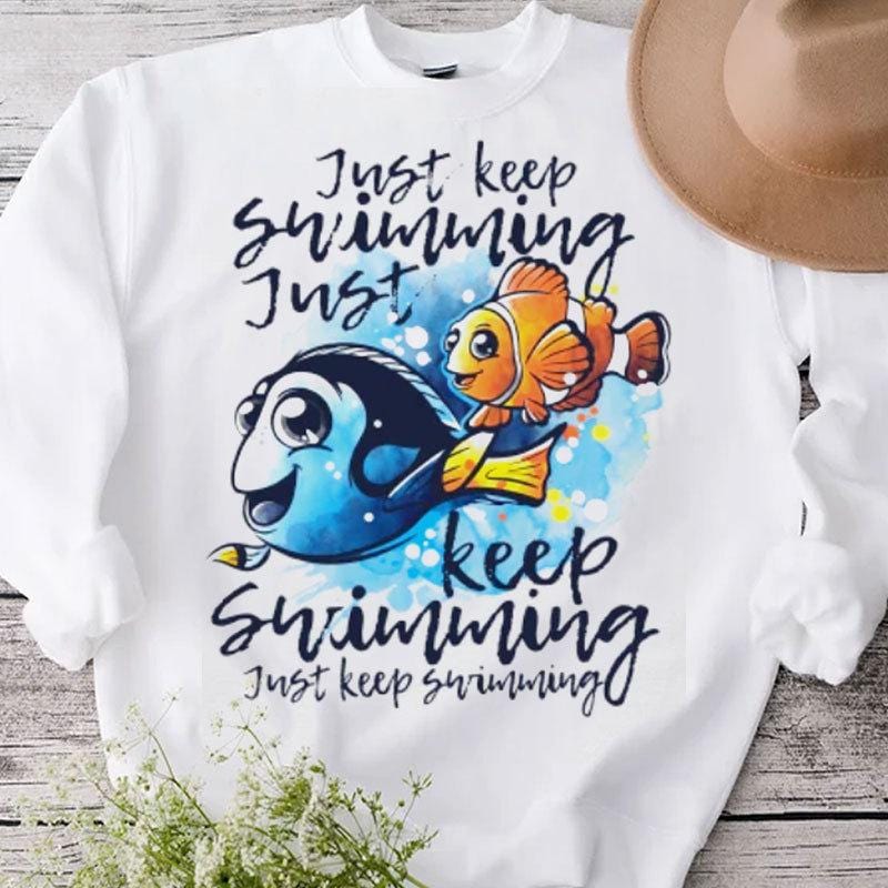 Camisetas Just Keep Swimming