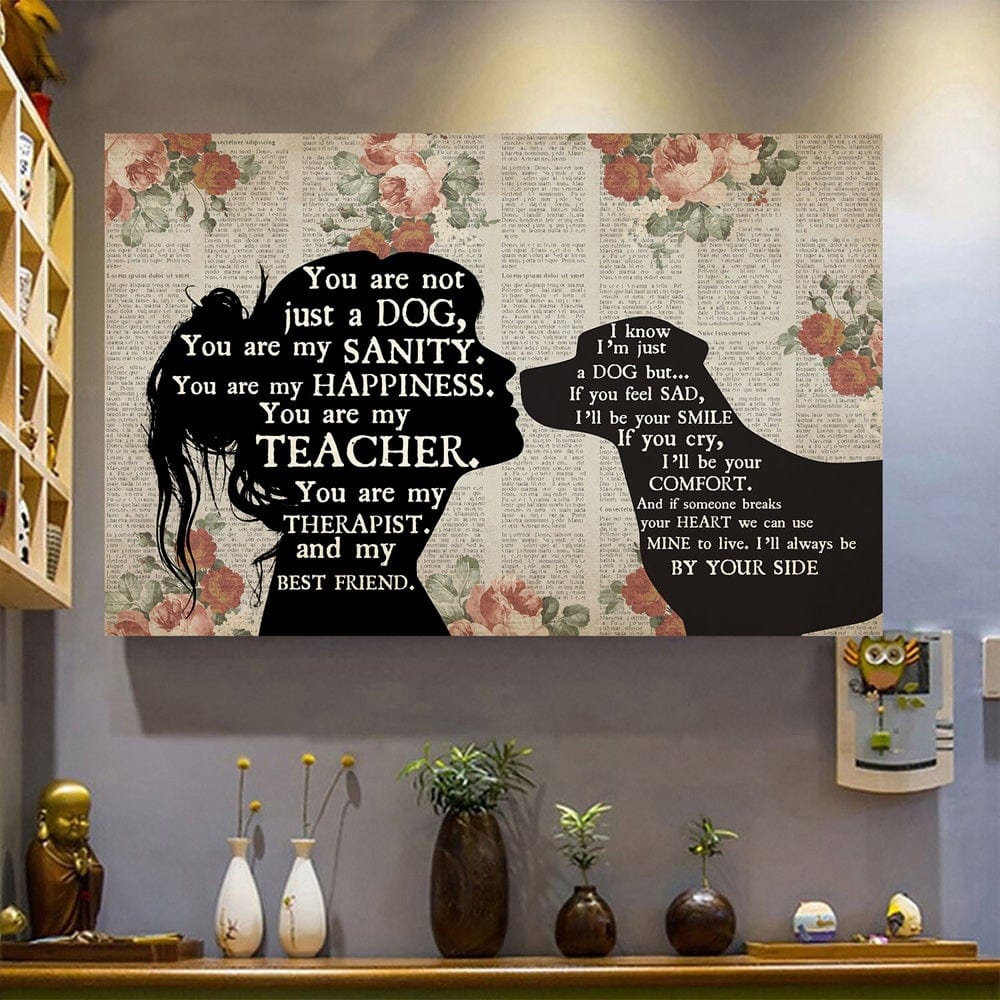 No eres solo un perro, eres mi cordura, póster de Labrador, lienzo