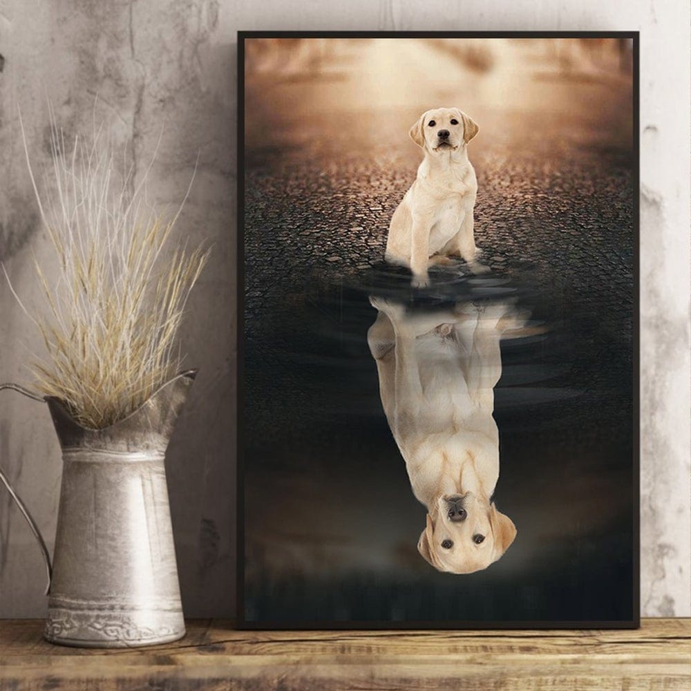 Póster de Labrador Retriever brillante, lienzo