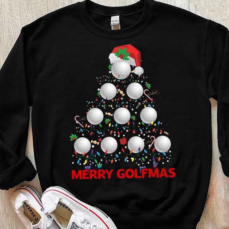 Camisetas de golf navideñas Merry Golfmas