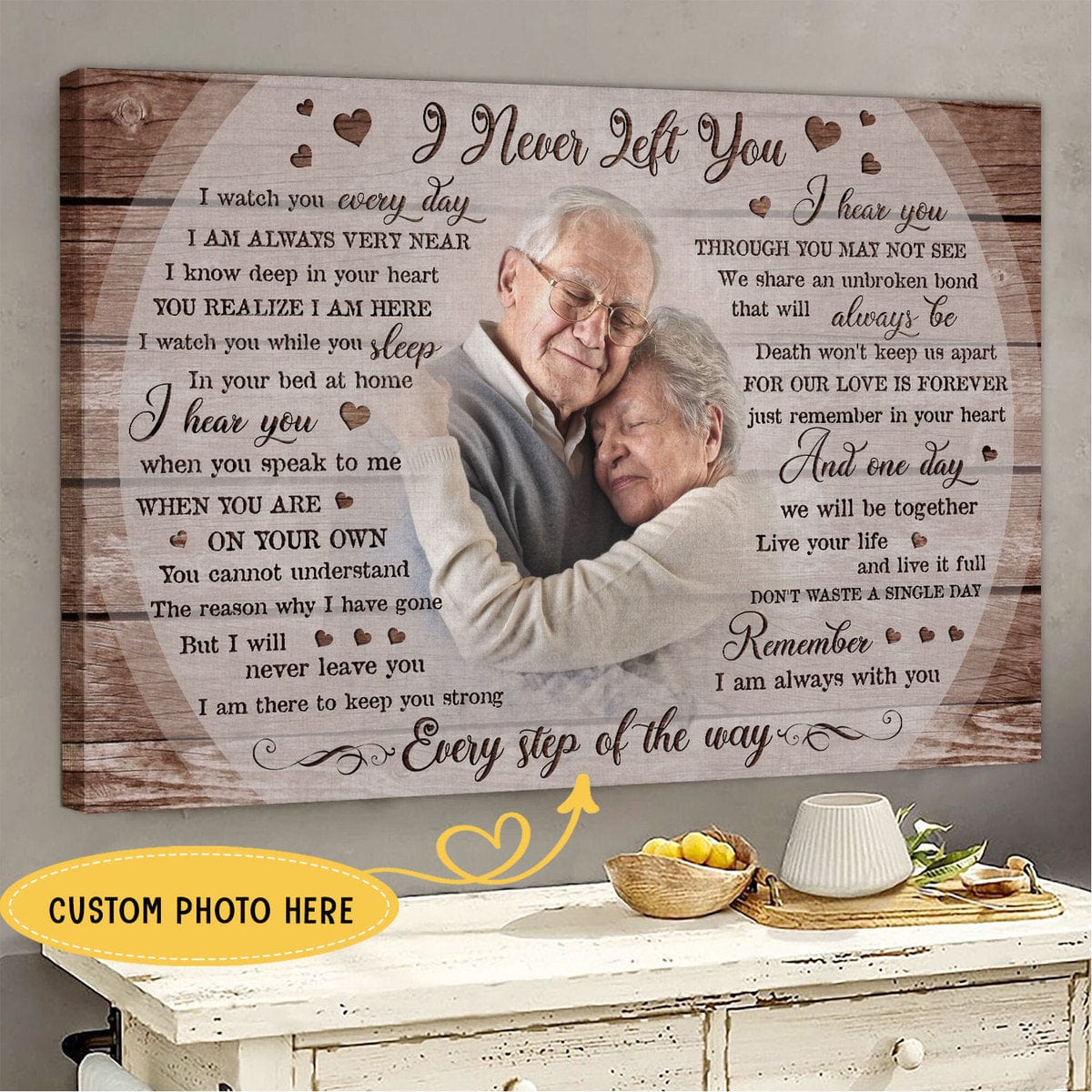 Póster conmemorativo personalizado "Nunca te abandoné", lienzo