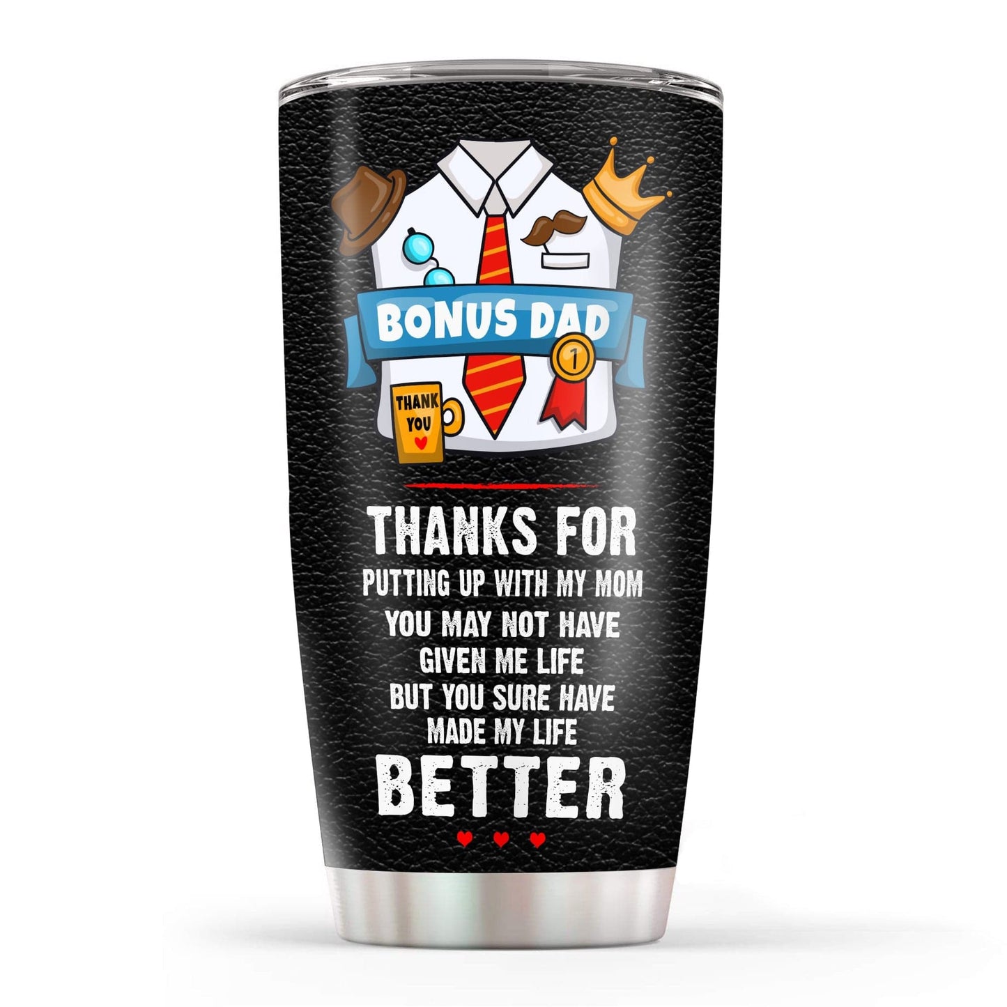 Para mi papá extra, gracias por aguantar a mi mamá Vaso del Día del Padre