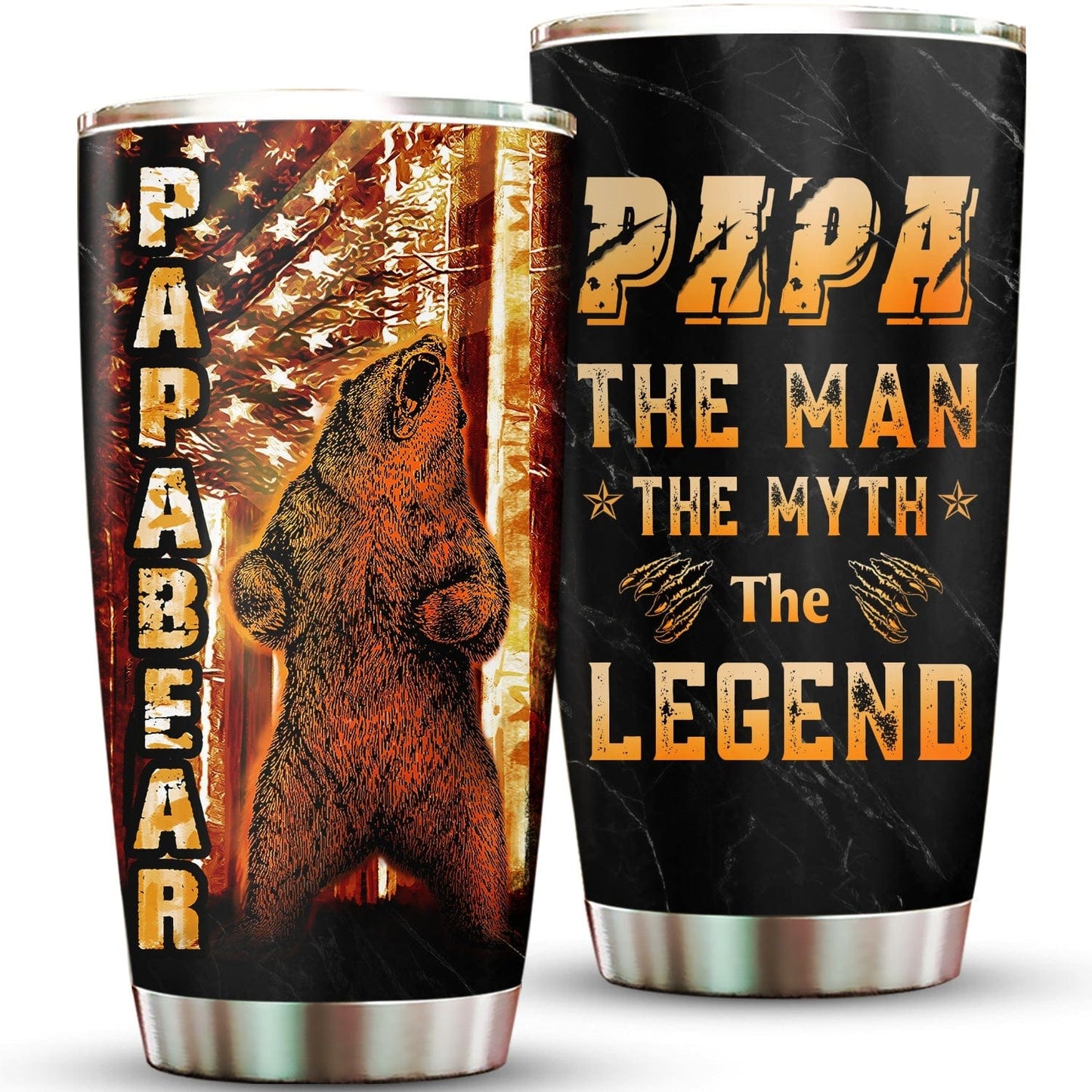 Papabear El Hombre El Mito La Leyenda Vaso del Día del Padre