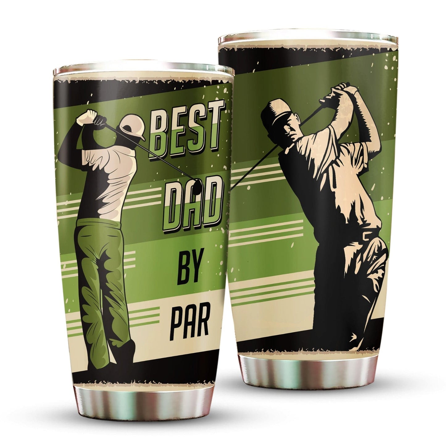 Vaso para el día del padre con el mensaje "Mejor papá" de Par Golfer