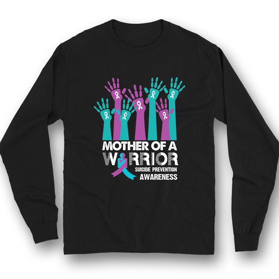Camiseta de la madre de un guerrero, concienciación sobre la prevención del suicidio, tú importas, manos con lazo
