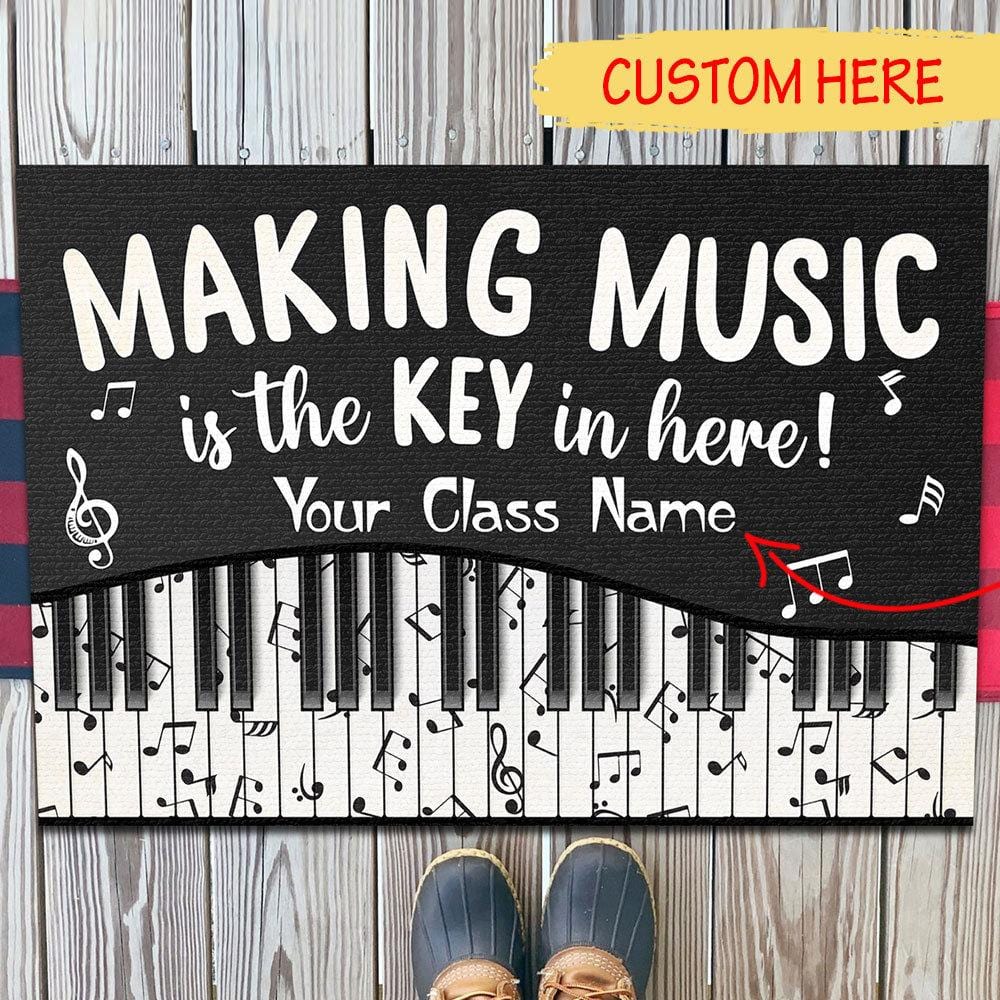 Making Music Is The Key In Here Personalized Teacher Posters, Canvas