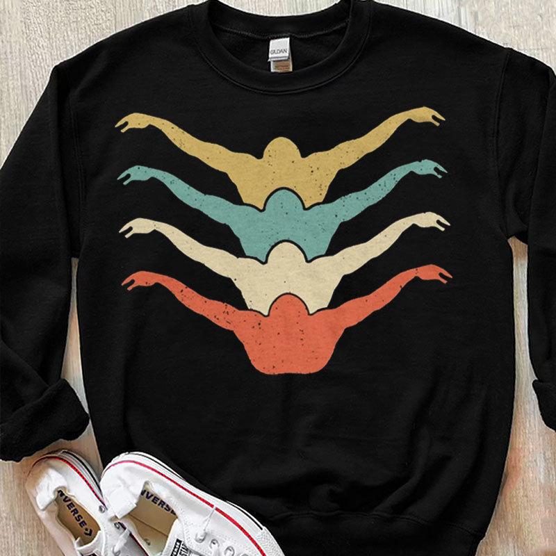 Camisetas vintage del equipo de natación