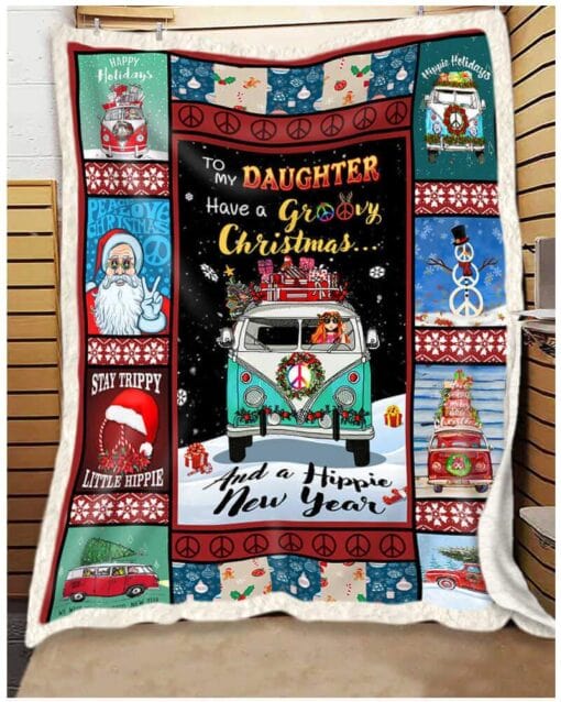 Hippie Blanket To My Daughter No Matter How Near Or Far Apart Fleece Blanket