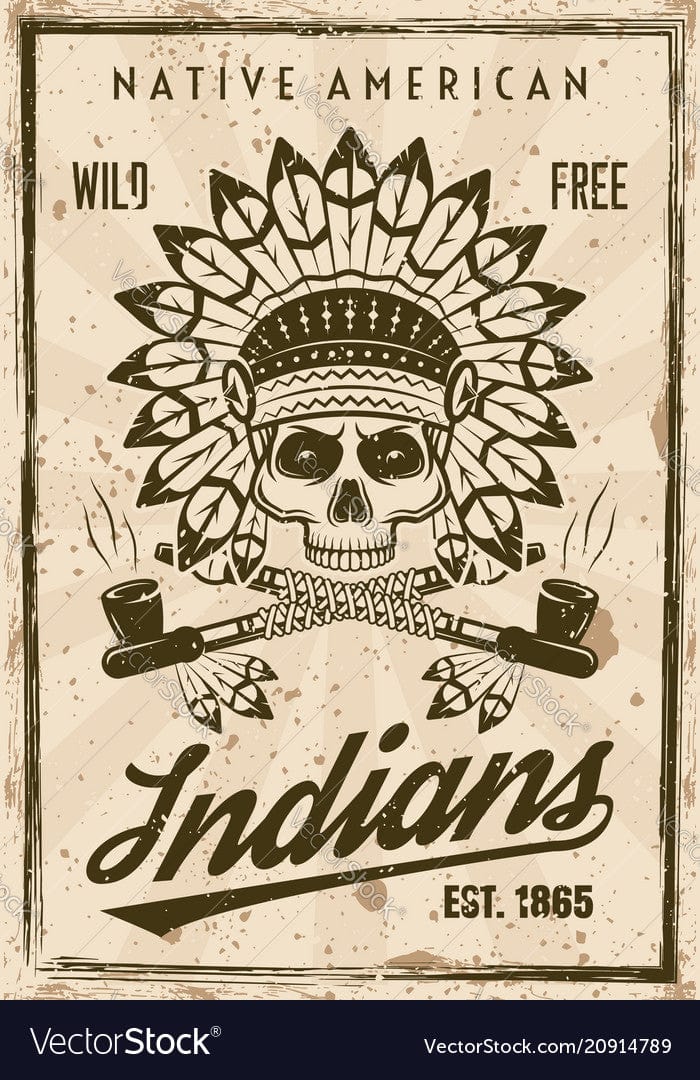 Póster de nativos americanos, lienzo