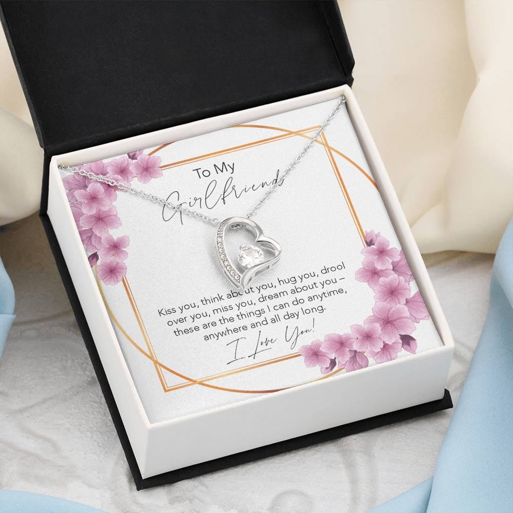 Collar para mi novia: besarte, pensar en ti, abrazarte, babear por ti, extrañarte, soñar contigo