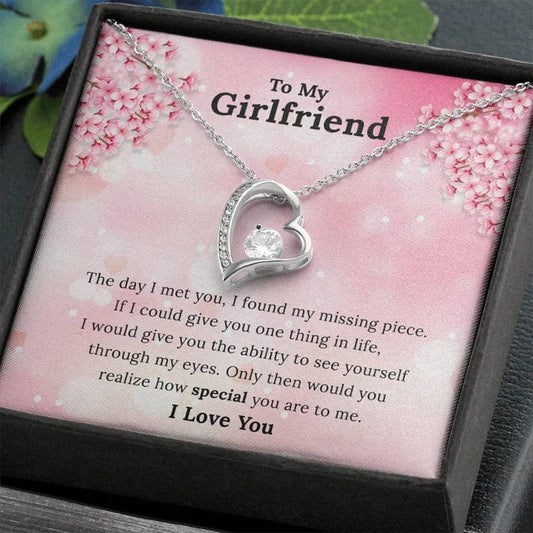 Collar Amor eterno para mi novia: el día que te conocí encontré la pieza que me faltaba