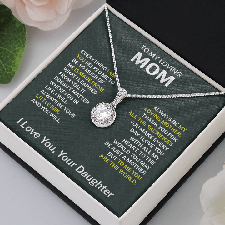 To My Loving Mom From Daughter - Love You With All My Heart To The World You May Be Just A Mother But To Me You Are The World