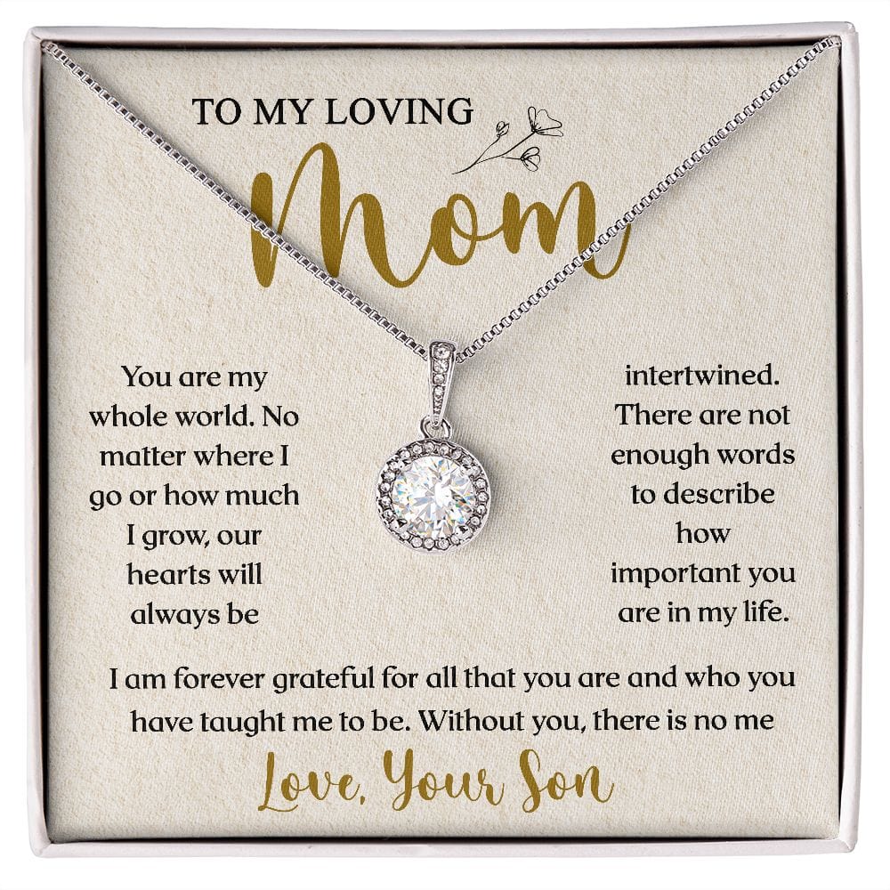 To My Loving Mom Necklace From Son - I Am Forever Grateful For All That You Are And Who You Have Taught Me To Be