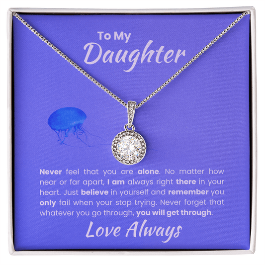 Para mi hija, collar de esperanza eterna: nunca sientas que estás sola, cree en ti misma, ama siempre, joyas para hija