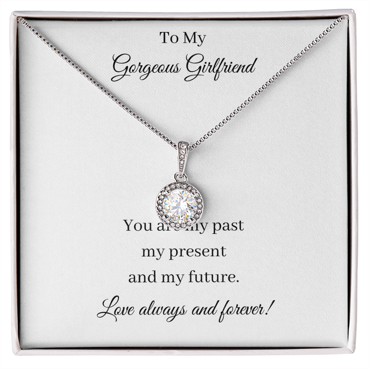 Collar para mi hermosa novia: eres mi pasado, mi presente y mi futuro