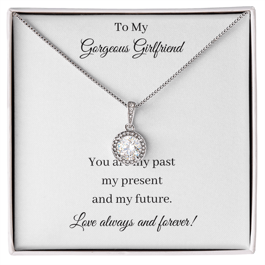 Collar para mi hermosa novia: eres mi pasado, mi presente y mi futuro