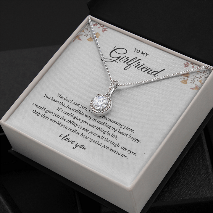 Para mi novia, collar de esperanza eterna: el día que te conocí, encontré la pieza que me faltaba