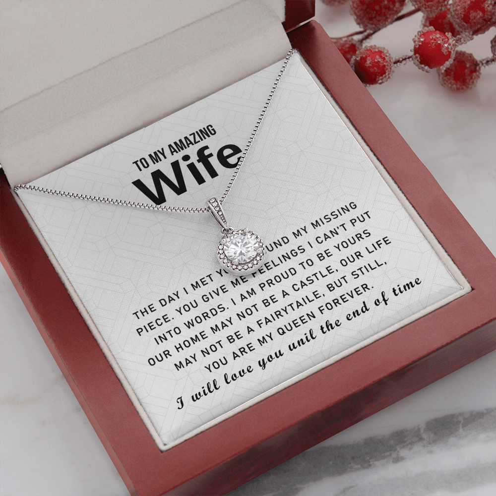 Para mi amor, mi vida, mi maravillosa esposa, reina, por siempre, collar de esperanza eterna: te amo hasta el fin de los tiempos