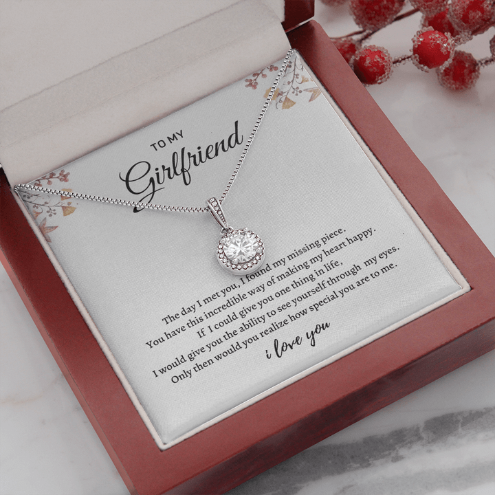 Para mi novia, collar de esperanza eterna: el día que te conocí, encontré la pieza que me faltaba