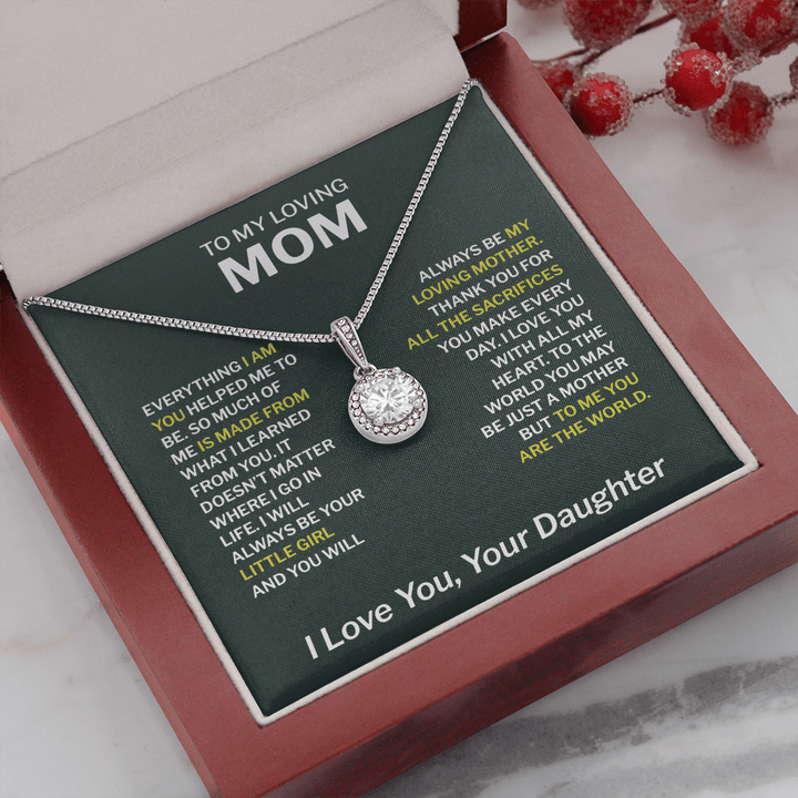 To My Loving Mom From Daughter - Love You With All My Heart To The World You May Be Just A Mother But To Me You Are The World