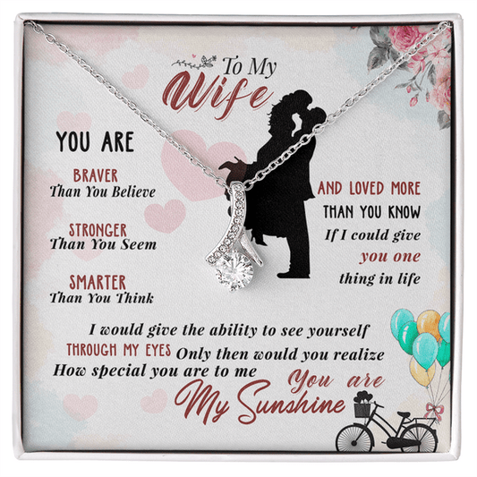 Collar para mi esposa: lo especial que eres para mí. Eres mi rayo de sol. Collar de belleza seductora de mi esposo.