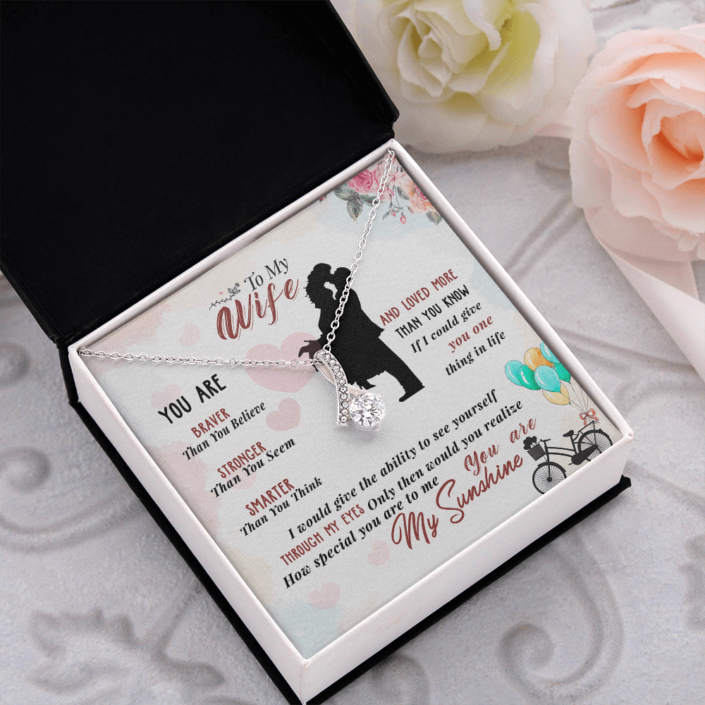 Collar para mi esposa: lo especial que eres para mí. Eres mi rayo de sol. Collar de belleza seductora de mi esposo.