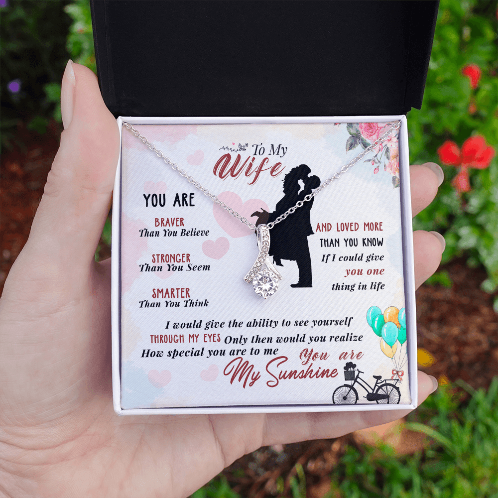 Collar para mi esposa: lo especial que eres para mí. Eres mi rayo de sol. Collar de belleza seductora de mi esposo.