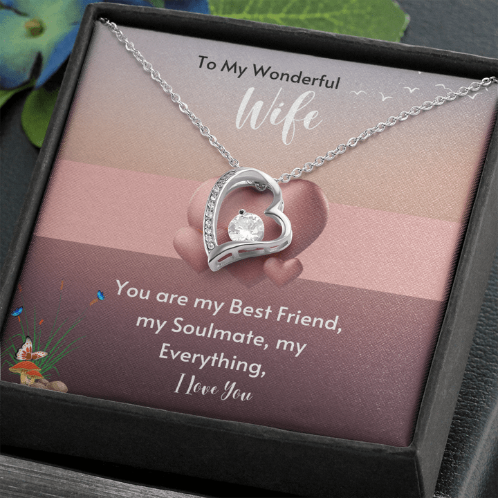 To My Wonderful Wife Necklace - You Are My Best Friend, My Soulmate, My Everything I Love You