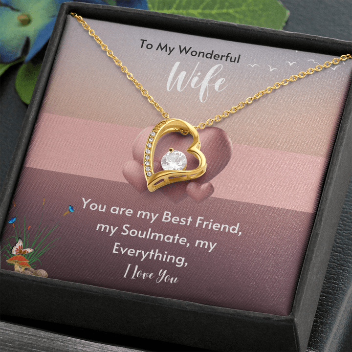 To My Wonderful Wife Necklace - You Are My Best Friend, My Soulmate, My Everything I Love You