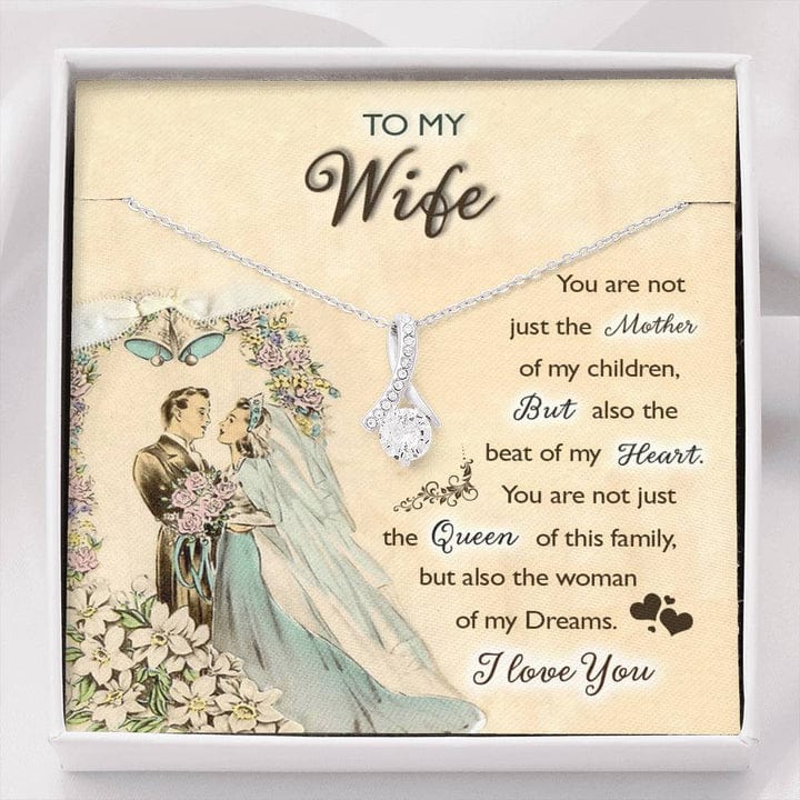 To My Wife Necklace From Husband - You Are Not Just The Mother Of My Children But Also The Beat Of My Heart