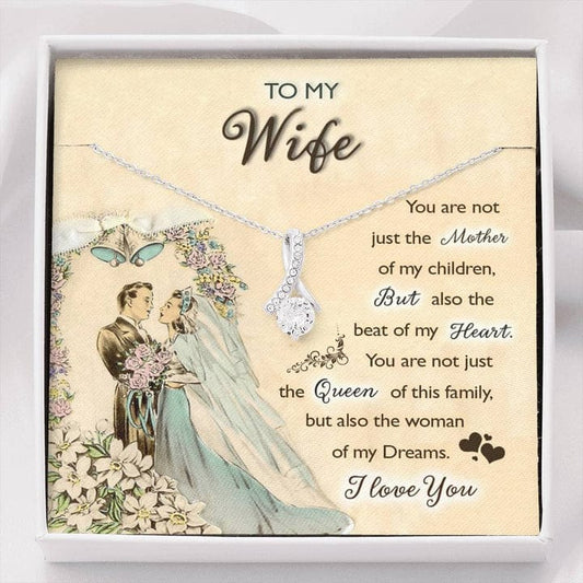 To My Wife Necklace From Husband - You Are Not Just The Mother Of My Children But Also The Beat Of My Heart