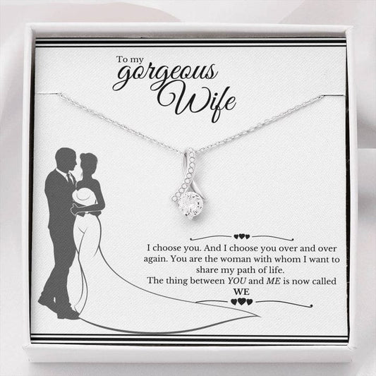 Para mi hermosa esposa, collar de belleza seductora: eres la mujer con la que quiero compartir mi camino de vida