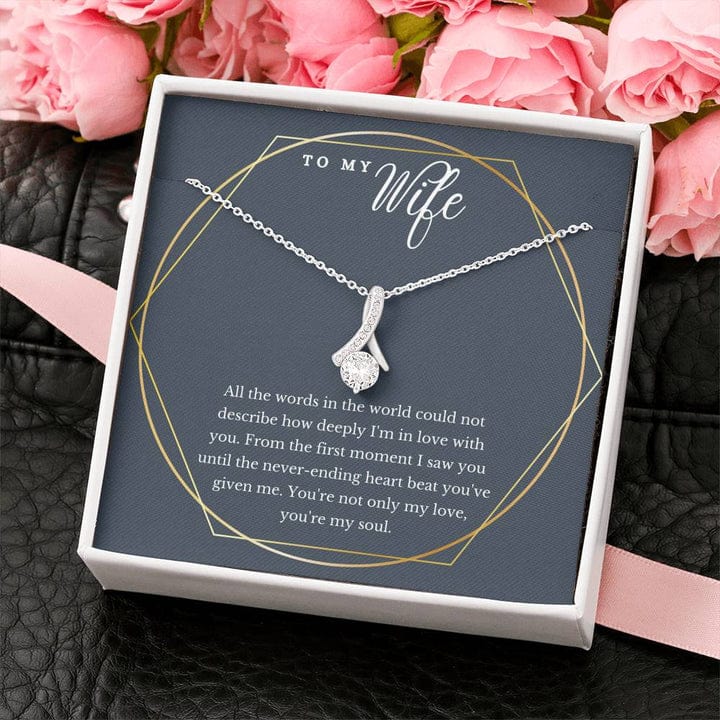 To My Wife Necklace Jewellery - All The Words In The World Could Not Describe How Deeply I'm In Love With You