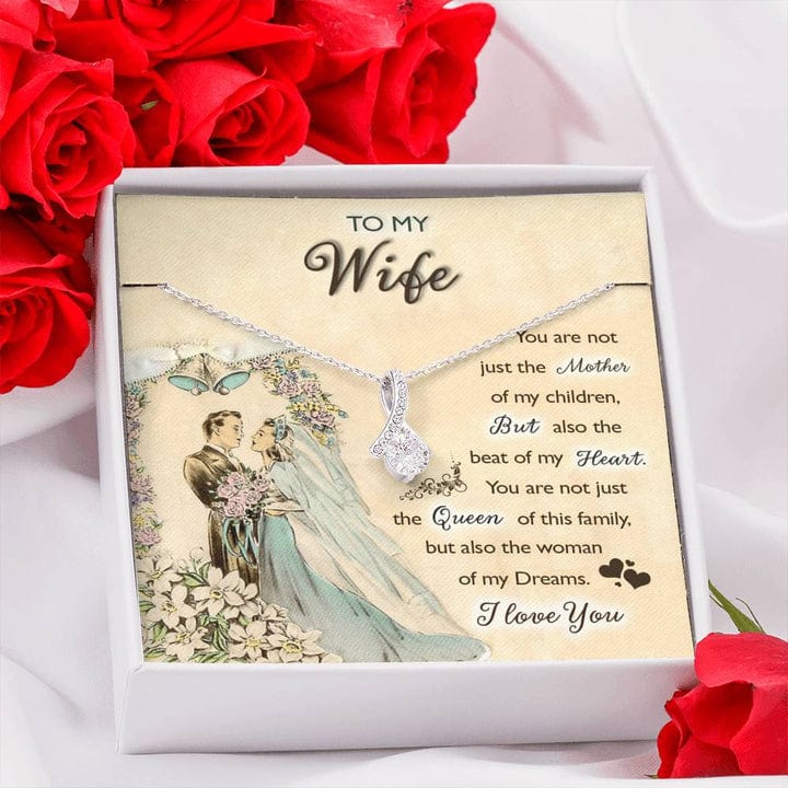 To My Wife Necklace From Husband - You Are Not Just The Mother Of My Children But Also The Beat Of My Heart