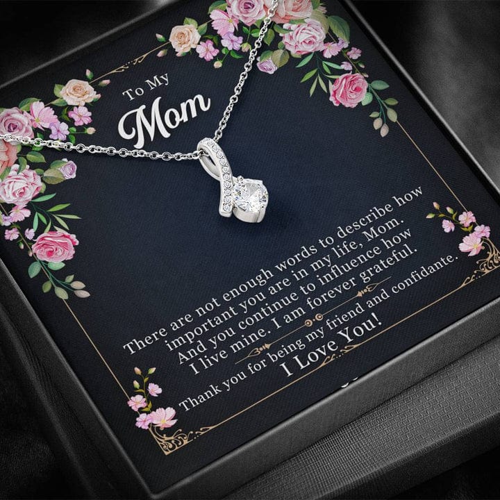 To My Mom Flower Alluring Beauty Necklace - There Are Not Enough Words To Describe How Important You Are In My Life