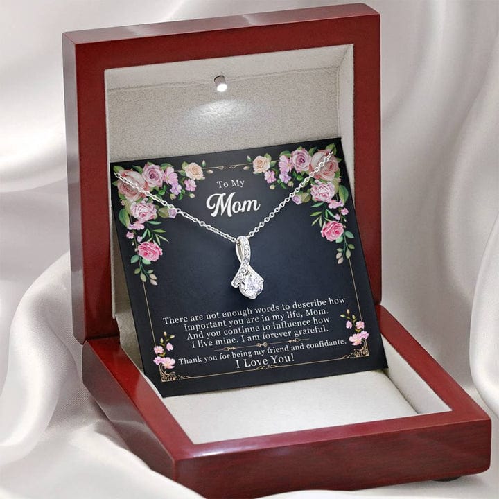 To My Mom Flower Alluring Beauty Necklace - There Are Not Enough Words To Describe How Important You Are In My Life