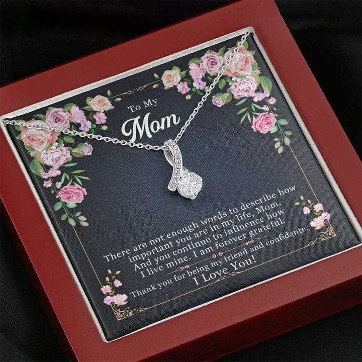 To My Mom Flower Alluring Beauty Necklace - There Are Not Enough Words To Describe How Important You Are In My Life