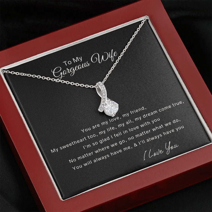 Para mi hermosa esposa, collar de belleza seductora: eres mi amor, mi amiga, mi corazón, mi todo