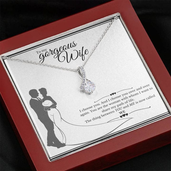 Para mi hermosa esposa, collar de belleza seductora: eres la mujer con la que quiero compartir mi camino de vida