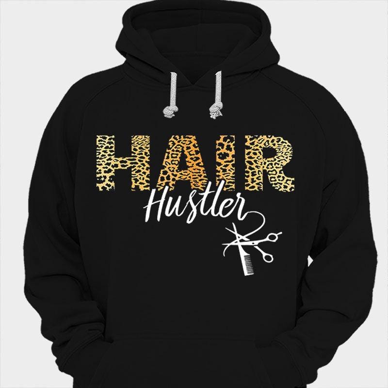 Camisetas de peluquero con estampado de leopardo de Hair Hustler