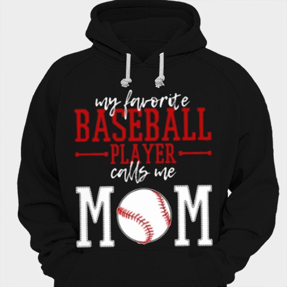 Camisetas que dicen "Mi jugador de béisbol favorito me llama mamá"