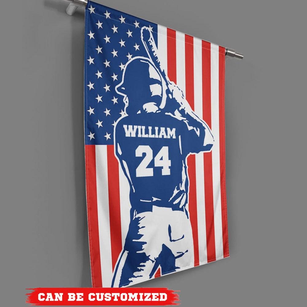 Bandera de casa de béisbol estadounidense personalizada