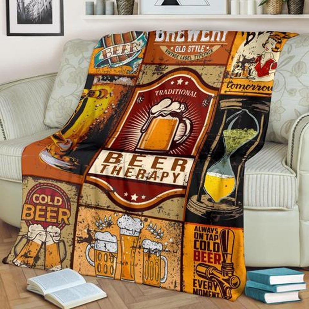 Manta polar y sherpa para terapia de cerveza